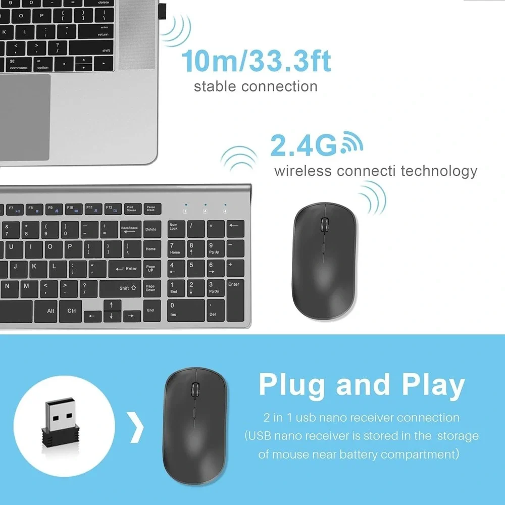 Joyaccess Wireless Keyboard and Mouse - NEW